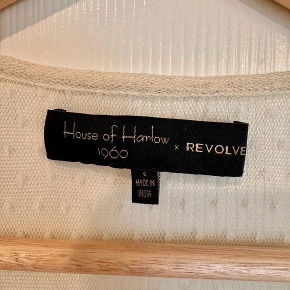 House of Harlow 1960 x Revolve Lace Asymmetrical Ruffle Midi Dress Small - Picture 6 of 6